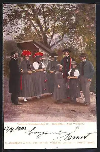 AK Gutacher in Badischer Volkstracht