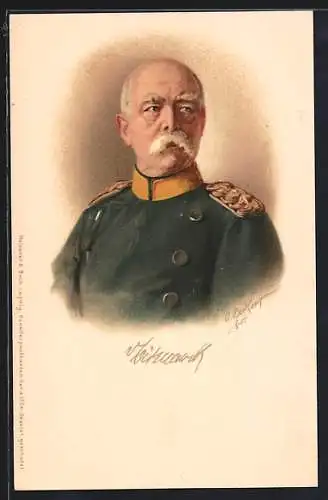 Künstler-AK Meissner & Buch (M&B) Nr.1004: Portrait von Bismarck