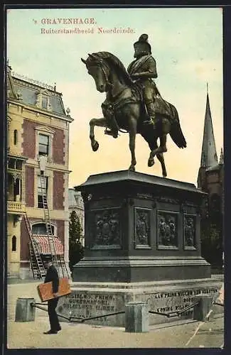 AK Gravenhage, Ruiterstandbeeld Noordeinde, Reiterstandbild