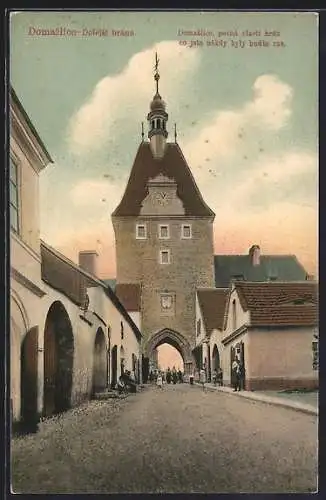 AK Domazlice, Dolejsi brana, Blick zum Stadttor