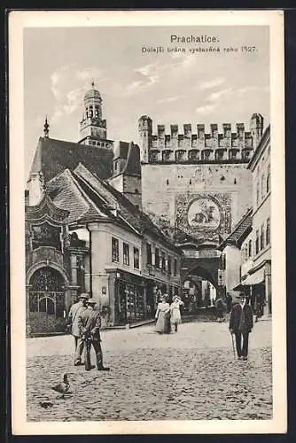 AK Prachatice, Motiv aus dem Ort