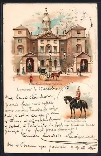 Lithographie London, Royal Horse-Guards, First Life-Guards
