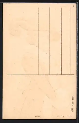 AK Elegante ältere Dame mit einem Maulkorb