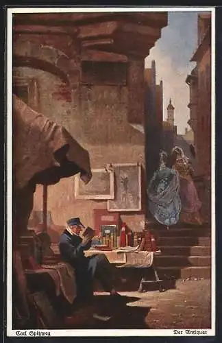 Künstler-AK Carl Spitzweg: Der Antiquar