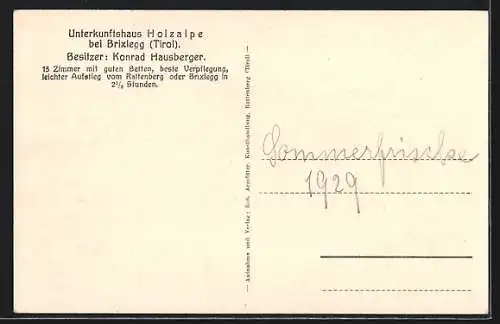 AK Rattenberg am Inn, Teilansicht mit Burgruine