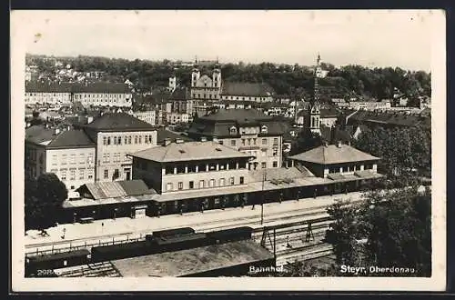 Foto-AK Steyr, Motiv vom Bahnhof