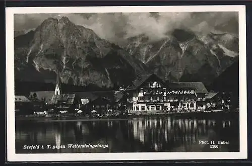 AK Seefeld, Ortspartie gegen Wettersteingebirge