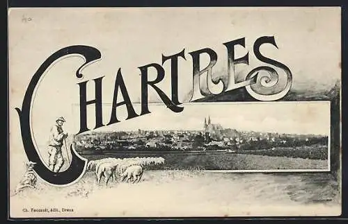 AK Chartres, Totalansicht