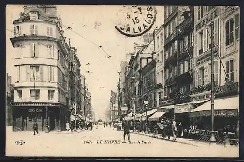 AK Le Havre, Postes et Telegraphe en Rue de Paris