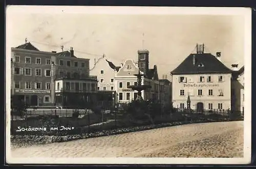 AK Schärding am Inn, Post & Telegrafenamt und Sparkasse