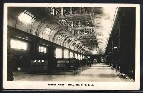 AK Buenos Aires, Hall del F. C. C. A., Bahnhofshalle