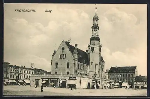 AK Krotoschin, Ring mit Geschäften