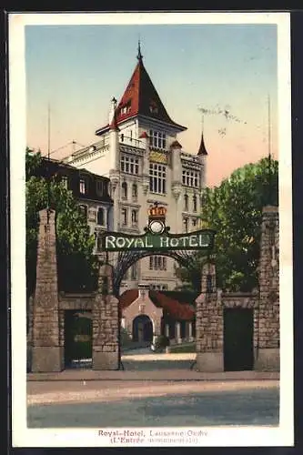 AK Lausanne-Ouchy, Roxal Hotel, L'Entrée monumentale