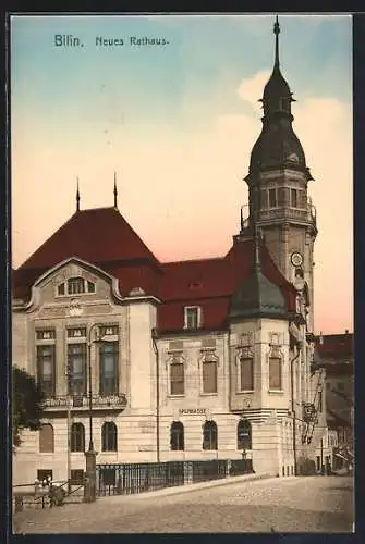 AK Bilin / Bilina, Neues Rathaus, Novy radnice