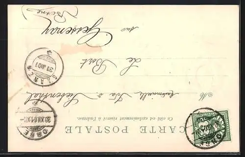 Präge-AK Goldene Jahreszahl 1902 mit Siegel und Hufeisen, Bonne et heureuse année