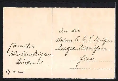 AK Mädchen mit Schultüte, Glückwunsch zum Schulanfang