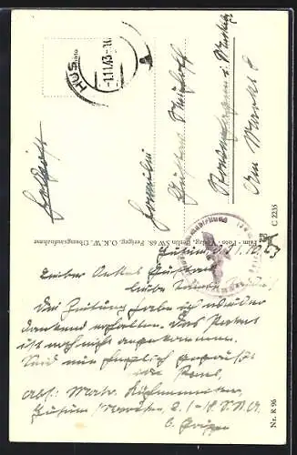 AK Kriegsschiff der Kriegsmarine auf Manöver