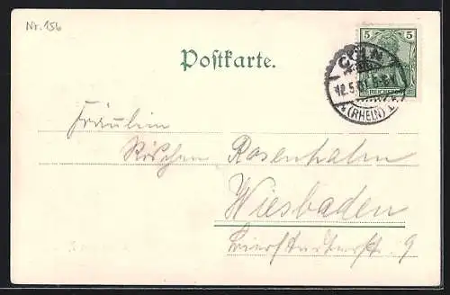 AK Köln-Neustadt, Volksgarten mit Seepartie und Boot