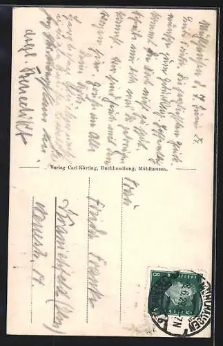 AK Mühlhausen i. Thür., Ansicht des Rathaushofes