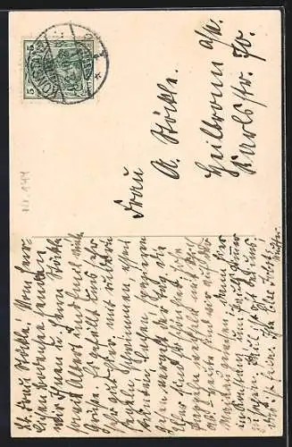 AK Konstanz, Sicht auf den Rheintorrum, Flusspartie mit Booten