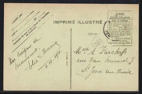 AK Beaumont, La rencontre de Charles-Quint et des Trois Auvergnats sur la route de Philippeville