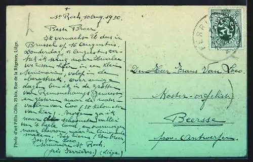 AK Saint-Roch-Ferrières, Fêtes du 75me anniversaire, Petit Séminaire, Section de Gymnasitque Bernardfagne, Pyramide