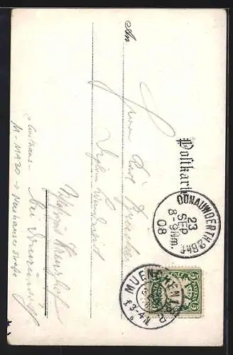 Lithographie München, Pschorrbräu-Bierhallen mit Kneiphof