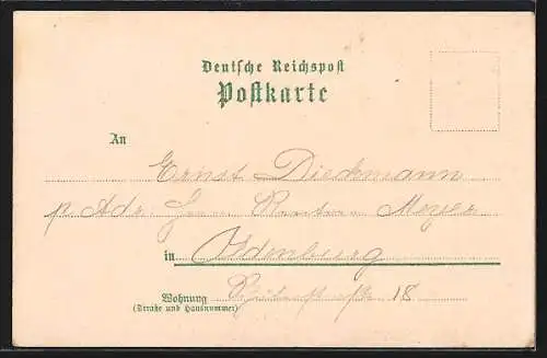 Lithographie Rastede, Hotel Rasteder Hof, Schloss, Oldenburger Strasse, Grossherzog Peter II. von Oldenburg