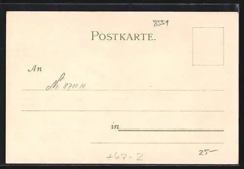 AK Stempfermühle / Sächs. Schweiz, Ortsansicht mit Steg, Studentenwappen