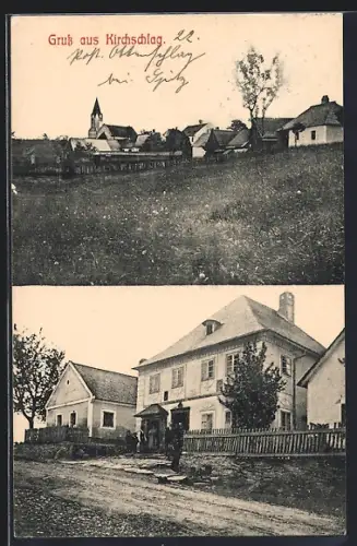 AK Kirchschlag bei Linz, Ortsansicht und Strassenpartie