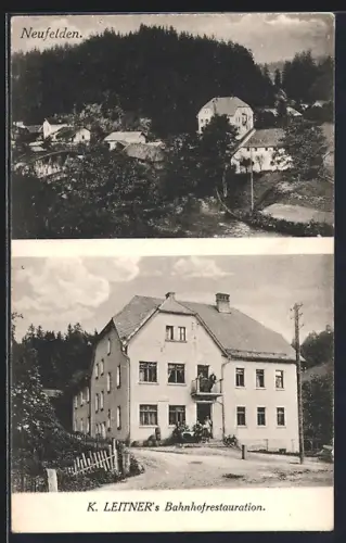 AK Neufelden, Bahnhofsrestaurant K. Leitner, Ortspartie