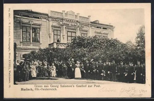 AK Haslach /Ob.-Oesterreich, Gasthof zur Post Georg Salomon