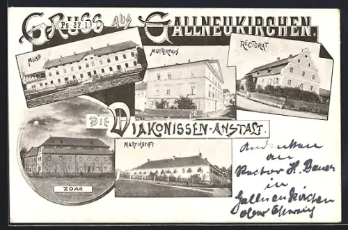 AK Gallneukirchen, Diakonissen-Anstalt, Mutterhaus, Rectorat, Mühle