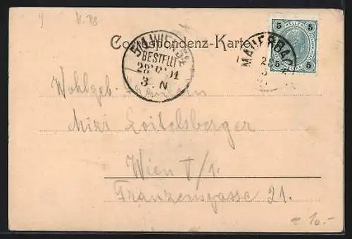 AK Mauerbach im Wienerwald, Josef Strenns Gasthaus zum Touristen am Tulbingerkogel