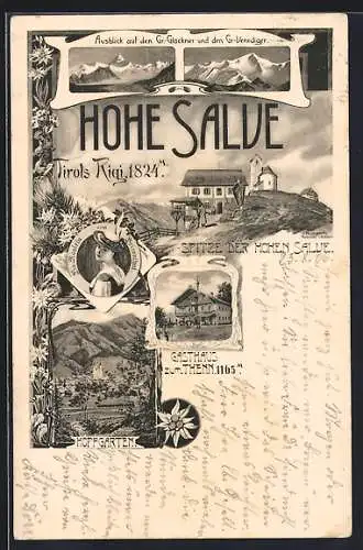 AK Hohe Salve, Ausblick aus den Gr.-Glockner und den Gr.-Venediger