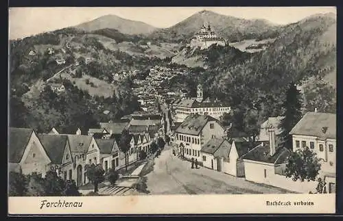 AK Forchtenstein, Forchtenau aus der Vogelschau