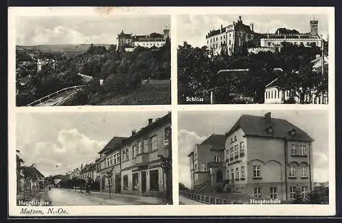 AK Matzen, Teilansicht, Schloss, Hauptstrasse, Oberschule