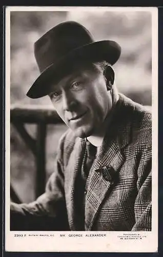 AK Schauspieler Mr. George Alexander mit Hut