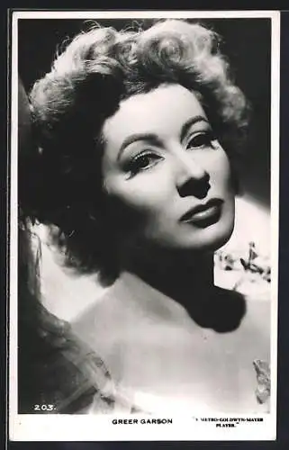 AK Schauspielerin Greer Garson in dramatischem Licht