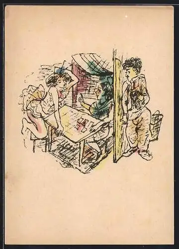 Künstler-AK Schauspieler Charlie Chaplin im Zirkus