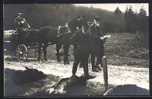 Foto-AK Prinzregent Luitpold von Bayern vor einer Kutsche