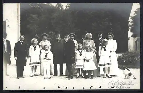 AK König Ludwig III. und Prinzregent Luitpold von Bayern mit Familie