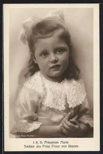 AK I. K. H. Prinzessin Maria, Tochter des Prinz Franz von Bayern