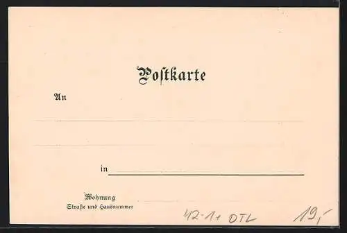 Lithographie Stuttgart, 16. Württ. Landesschiessen 1897, Schützenhaus, grüssender Schütze