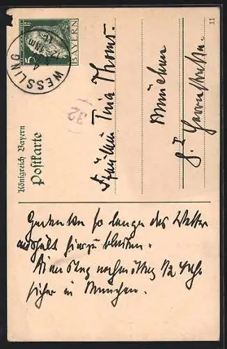 Künstler-AK Handgemalt sign. Carl O. Arends: Dank und Gruss mit Topfbllume und Kaffeetasse