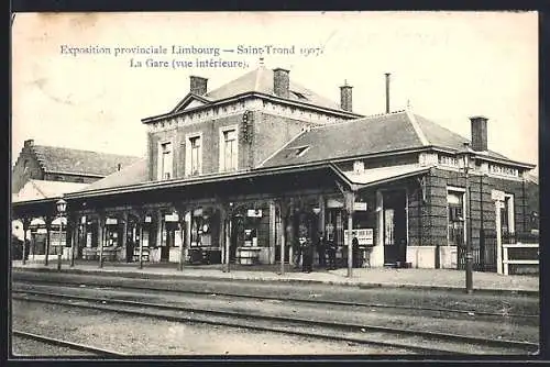 AK Saint-Trond /Limbourg, Exposition provinciale 1907, La Gare, vue intérieure