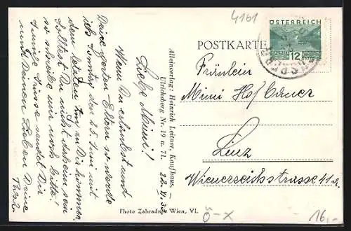 AK Ulrichsberg /O.-Oe., Geschäftshaus Heinrich Leitner am Ostausgang der Ortschaft