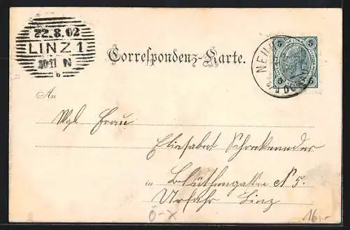 AK St. Martin im Mühlkreis, Totalansicht, Schloss Neuhaus, Ortschaft Untermühl