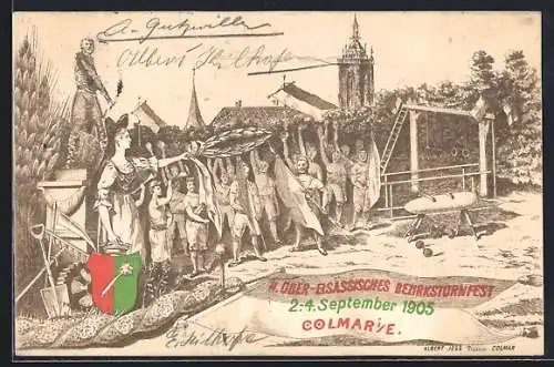 AK Colmar i. E., II. Ober-Elsässisches Bezirksturnfest 1905, Festgelände