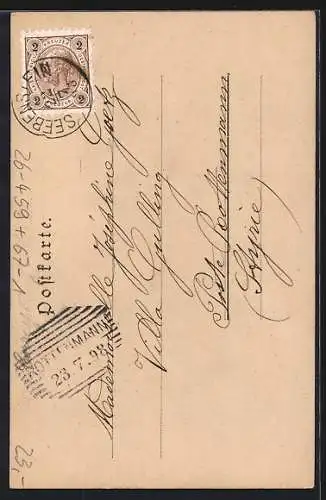 AK Wien, Jubiläums-Ausstellung 1898, Dombacher`s Riesenfass